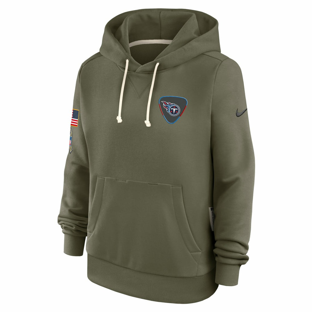 Tennessee Titans Women's 2025 Salute to Service Sideline Standard Issue Dri-FIT Hoodie Olive