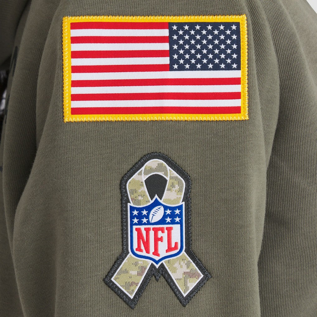 Cleveland Browns Women's 2025 Salute to Service Sideline Standard Issue Dri-FIT Hoodie Olive