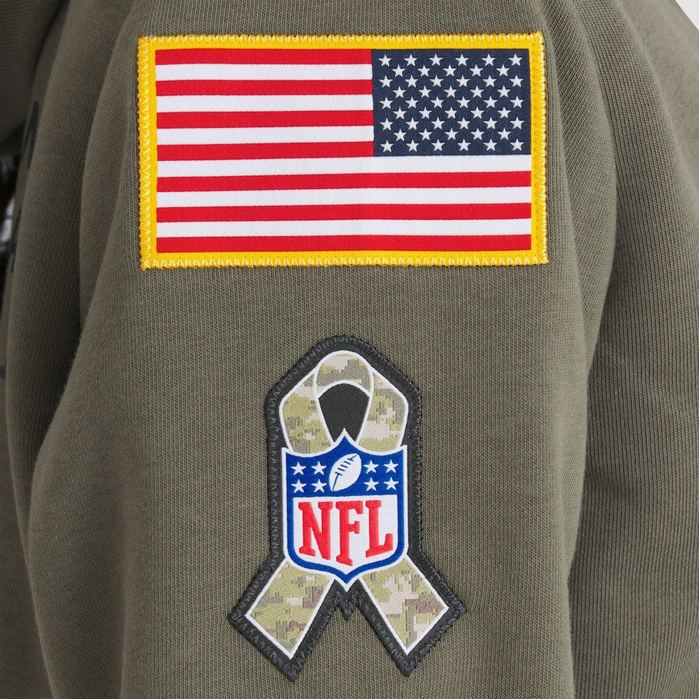 Cleveland Browns Women's 2025 Salute to Service Sideline Standard Issue Dri-FIT Hoodie Olive