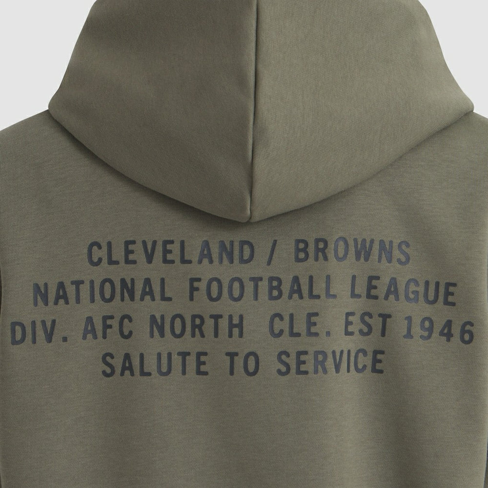 Cleveland Browns Women's 2025 Salute to Service Sideline Standard Issue Dri-FIT Hoodie Olive