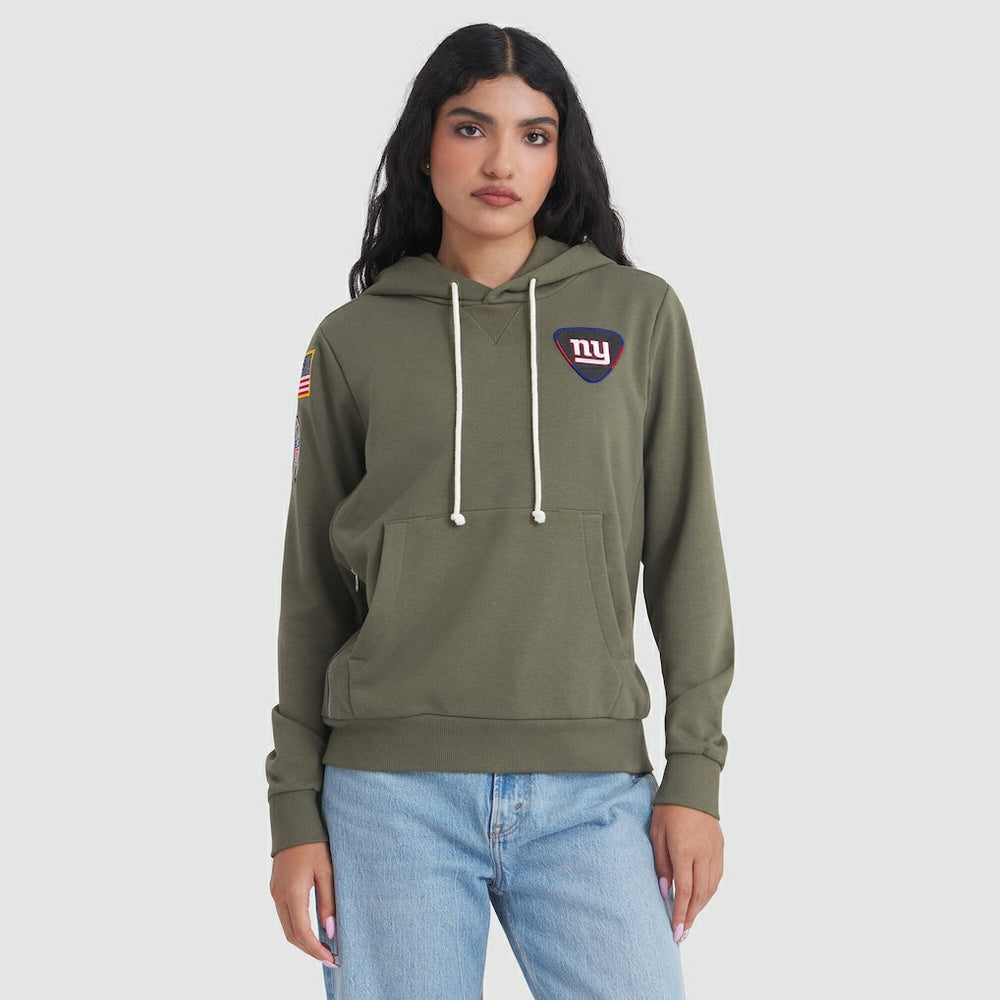 New York Giants Women's 2025 Salute to Service Sideline Standard Issue Dri-FIT Hoodie Olive