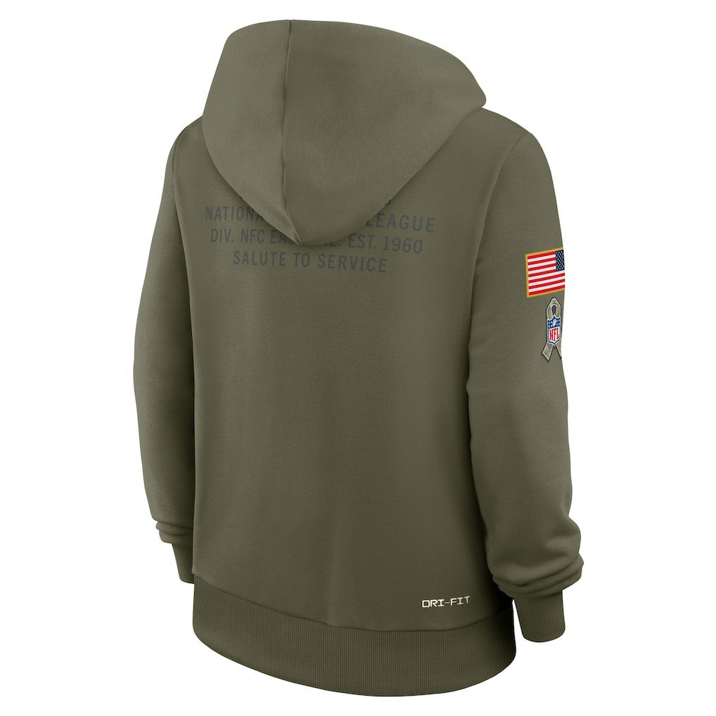 Dallas Cowboys Women's 2025 Salute to Service Sideline Standard Issue Dri-FIT Hoodie Olive