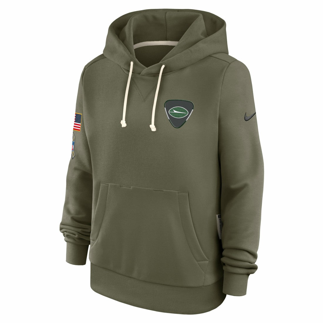 New York Jets Women's 2025 Salute to Service Sideline Standard Issue Dri-FIT Hoodie Olive