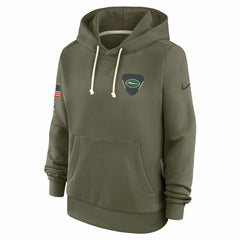 New York Jets Women's 2025 Salute to Service Sideline Standard Issue Dri-FIT Hoodie Olive