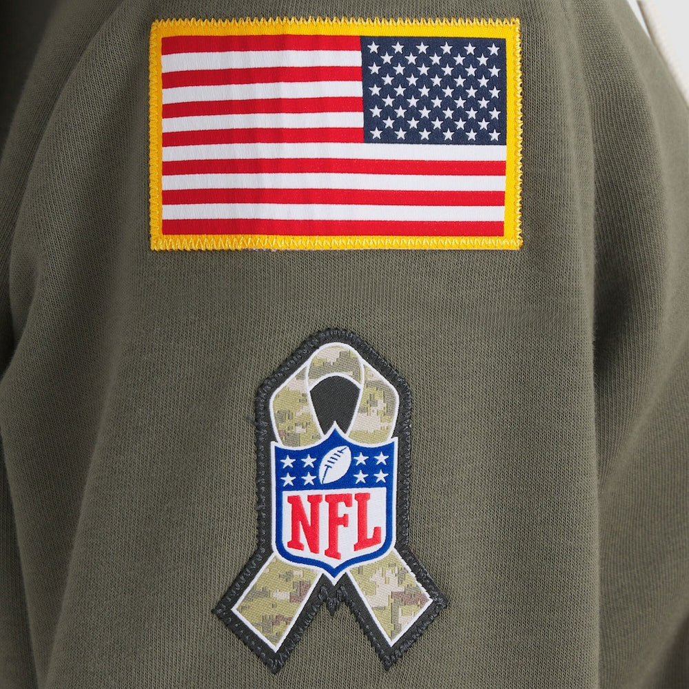Detroit Lions Women's 2025 Salute to Service Sideline Standard Issue Dri-FIT Hoodie Olive
