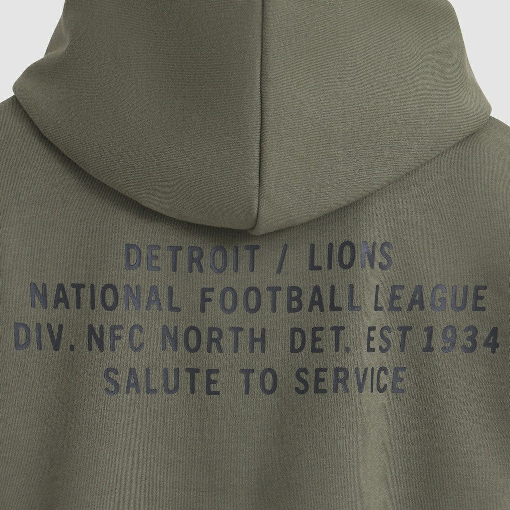 Detroit Lions Women's 2025 Salute to Service Sideline Standard Issue Dri-FIT Hoodie Olive