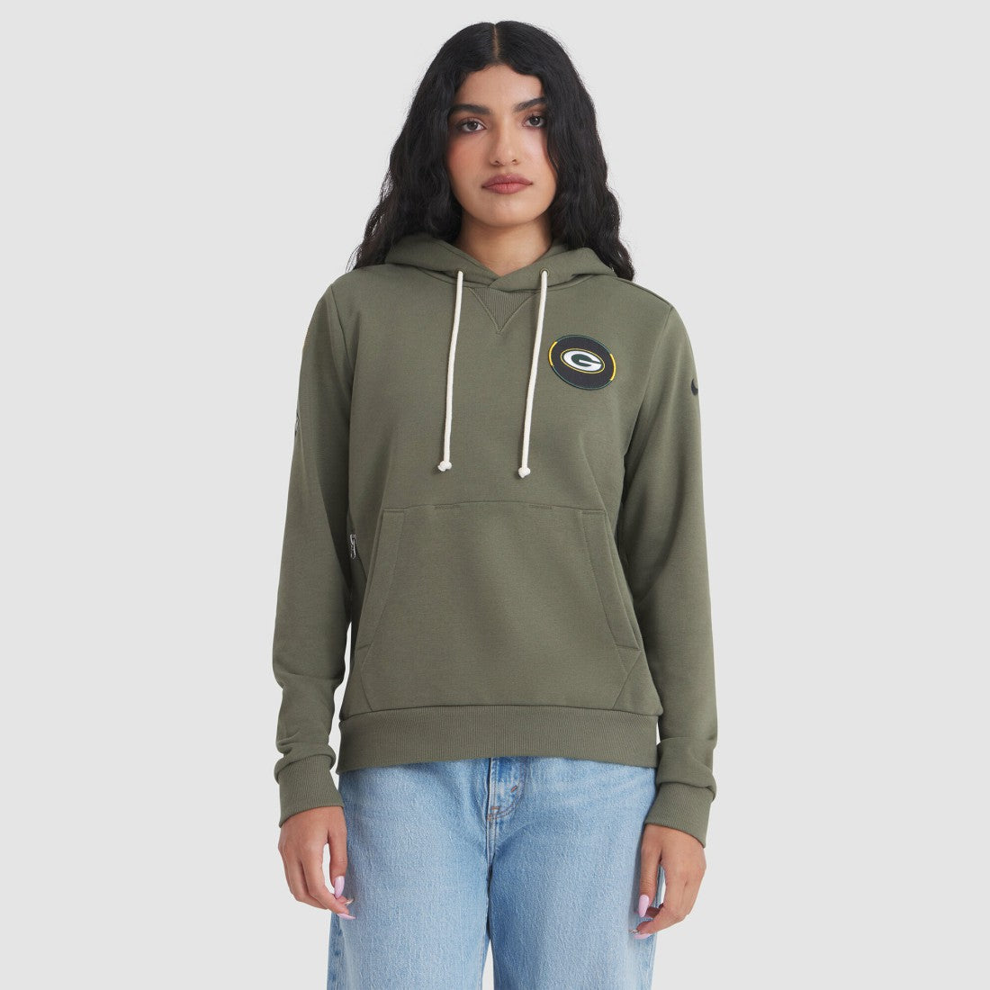 Green Bay Packers Women's 2025 Salute to Service Sideline Standard Issue Dri-FIT Hoodie Olive