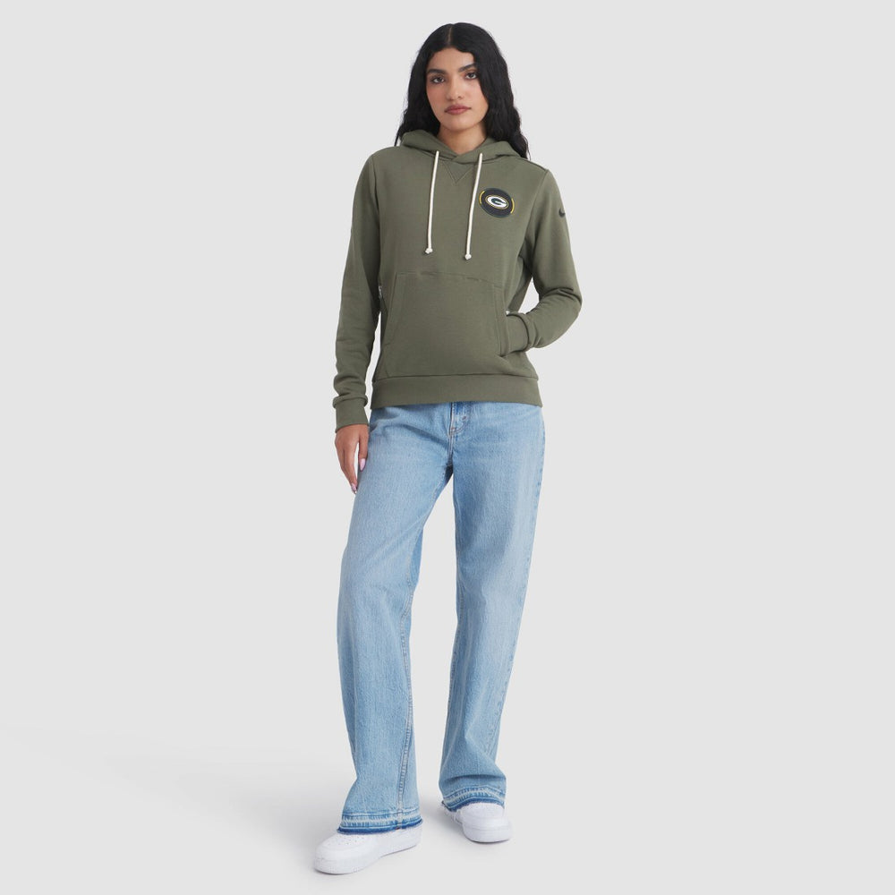 Green Bay Packers Women's 2025 Salute to Service Sideline Standard Issue Dri-FIT Hoodie Olive