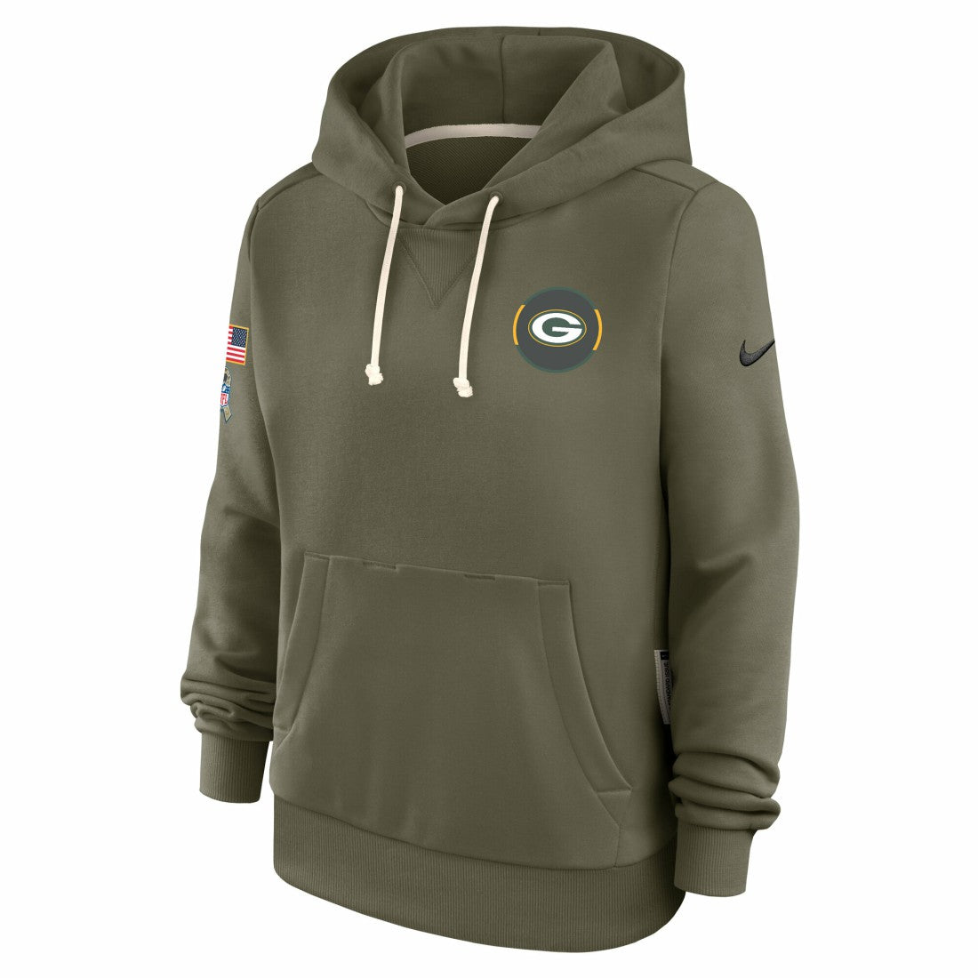 Green Bay Packers Women's 2025 Salute to Service Sideline Standard Issue Dri-FIT Hoodie Olive