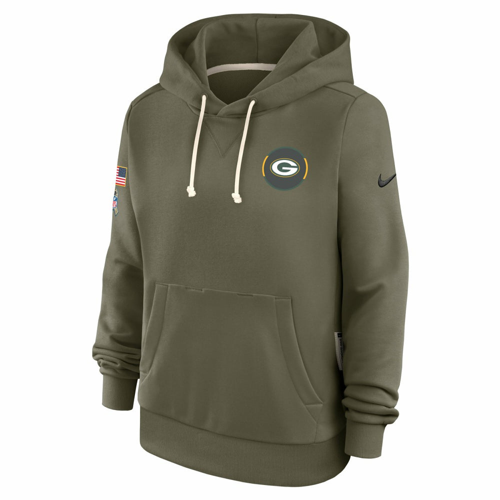 Green Bay Packers Women's 2025 Salute to Service Sideline Standard Issue Dri-FIT Hoodie Olive
