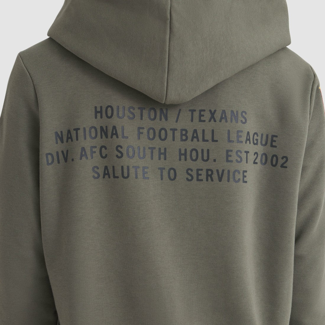 Houston Texans Women's 2025 Salute to Service Sideline Standard Issue Dri-FIT Hoodie Olive