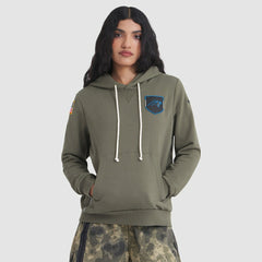 Carolina Panthers Women's 2025 Salute to Service Sideline Standard Issue Dri-FIT Hoodie Olive