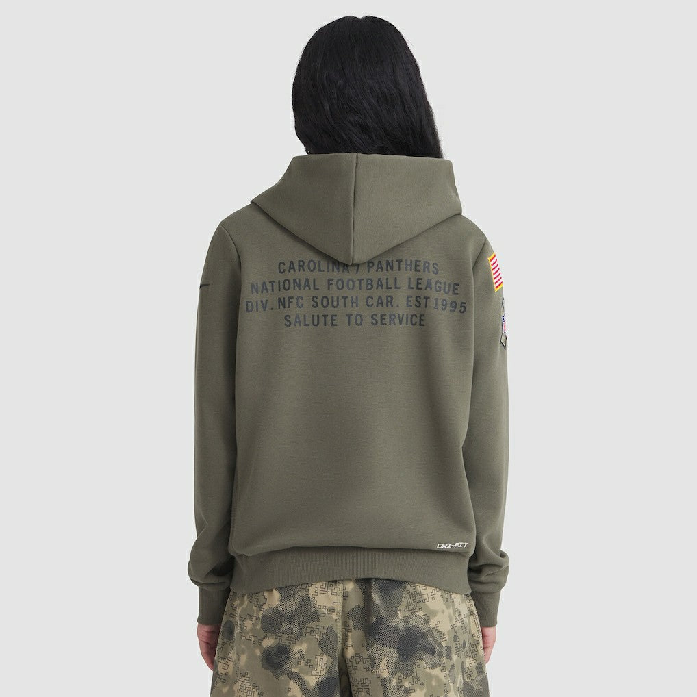 Carolina Panthers Women's 2025 Salute to Service Sideline Standard Issue Dri-FIT Hoodie Olive