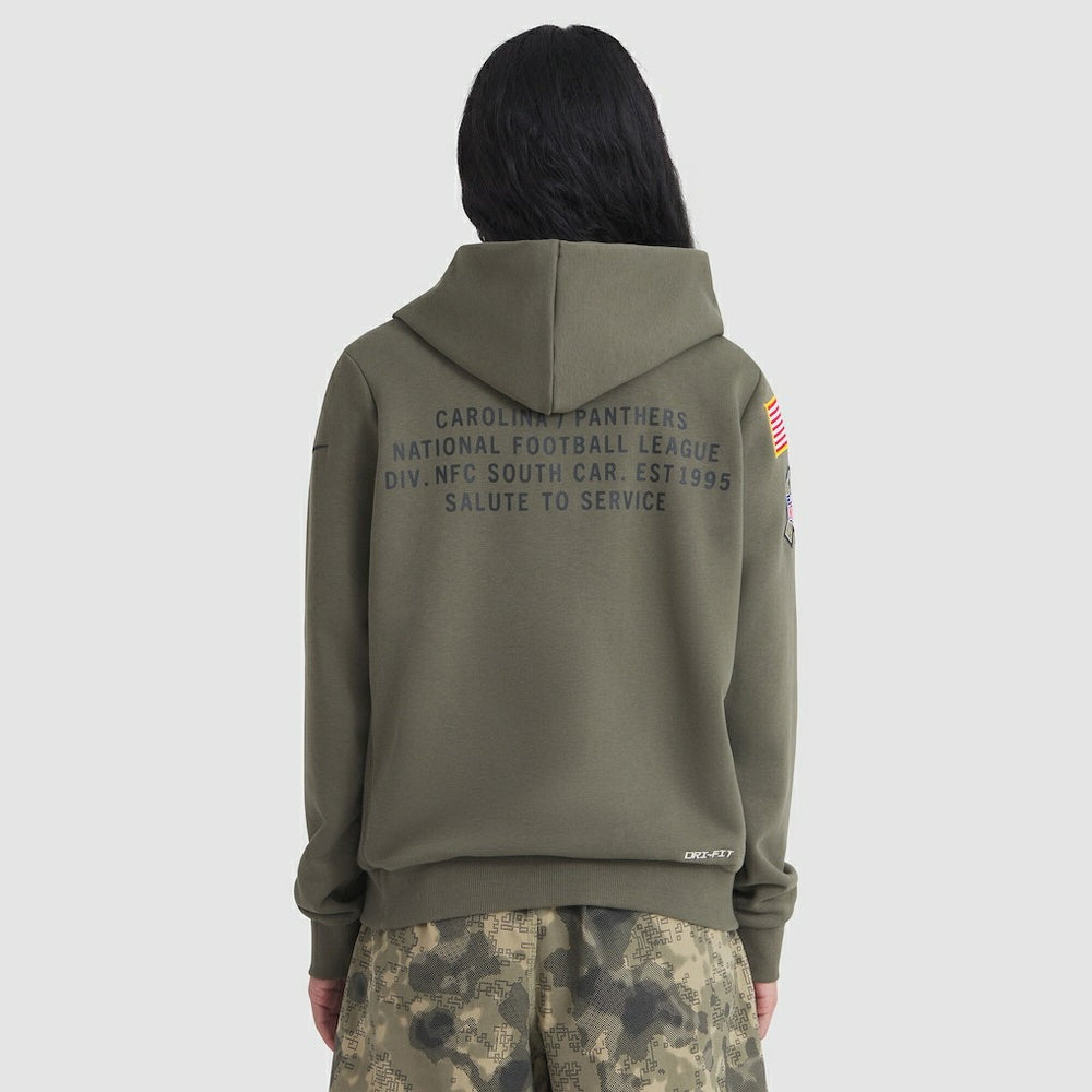 Carolina Panthers Women's 2025 Salute to Service Sideline Standard Issue Dri-FIT Hoodie Olive