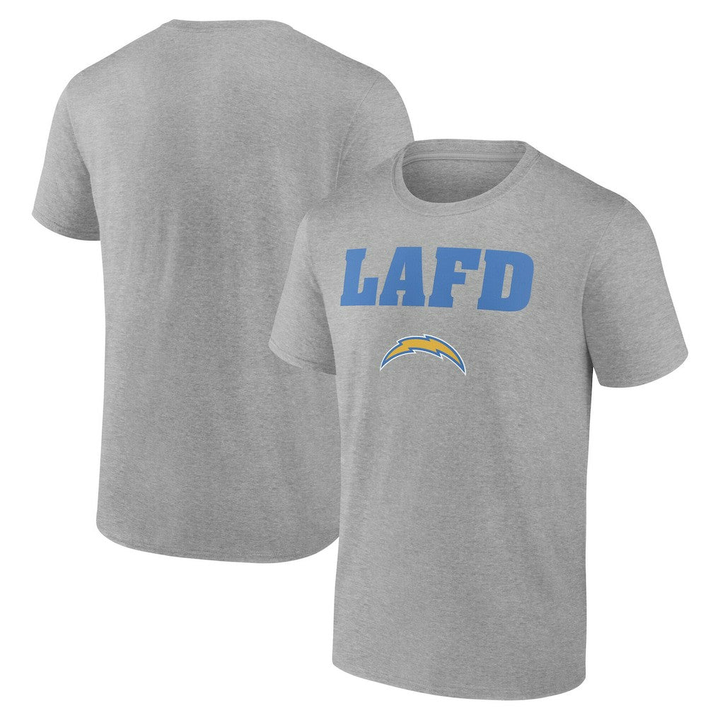 Los Angeles Chargers Unisex LAFD T-Shirt Gray