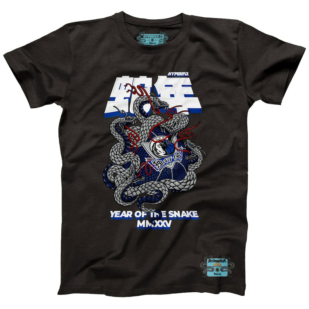 Dallas Mavericks NBALab x Hyperfly Unisex Year of the Snake Lunar New Year Collection T-Shirt Heather Black