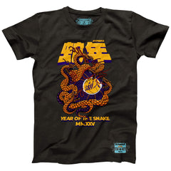 Los Angeles Lakers NBALab x Hyperfly Unisex Year of the Snake Lunar New Year Collection T-Shirt Heather Black
