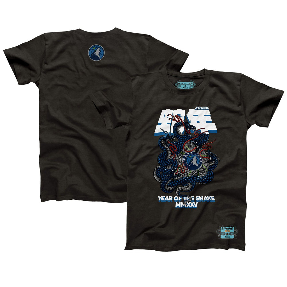 Minnesota Timberwolves NBALab x Hyperfly Unisex Year of the Snake Lunar New Year Collection T-Shirt Heather Black