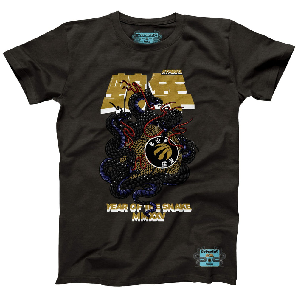 Toronto Raptors NBALab x Hyperfly Unisex Year of the Snake Lunar New Year Collection T-Shirt Heather Black