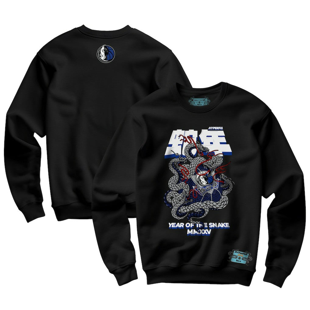 Dallas Mavericks NBALab x Hyperfly Unisex Year of the Snake Lunar New Year Collection Sweatshirt Black