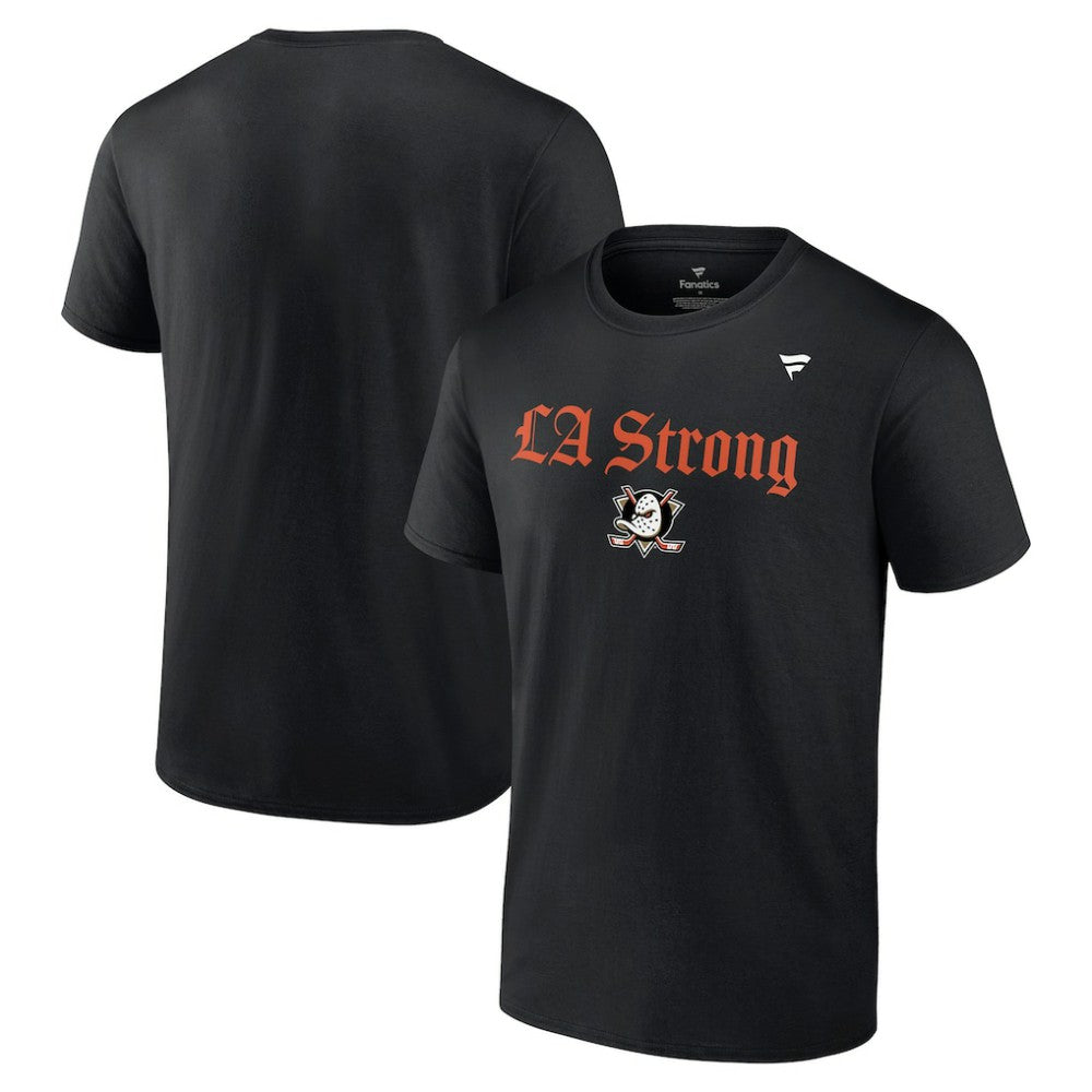 NHL Anaheim Ducks Fanatics Unisex LA Strong T-Shirt - Black