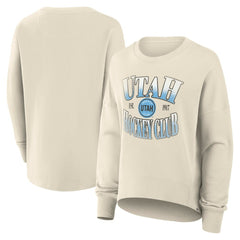 NHL Utah Hockey Club Fanatics Women's Oversized Slice Pullover Sweatshirt - Cream