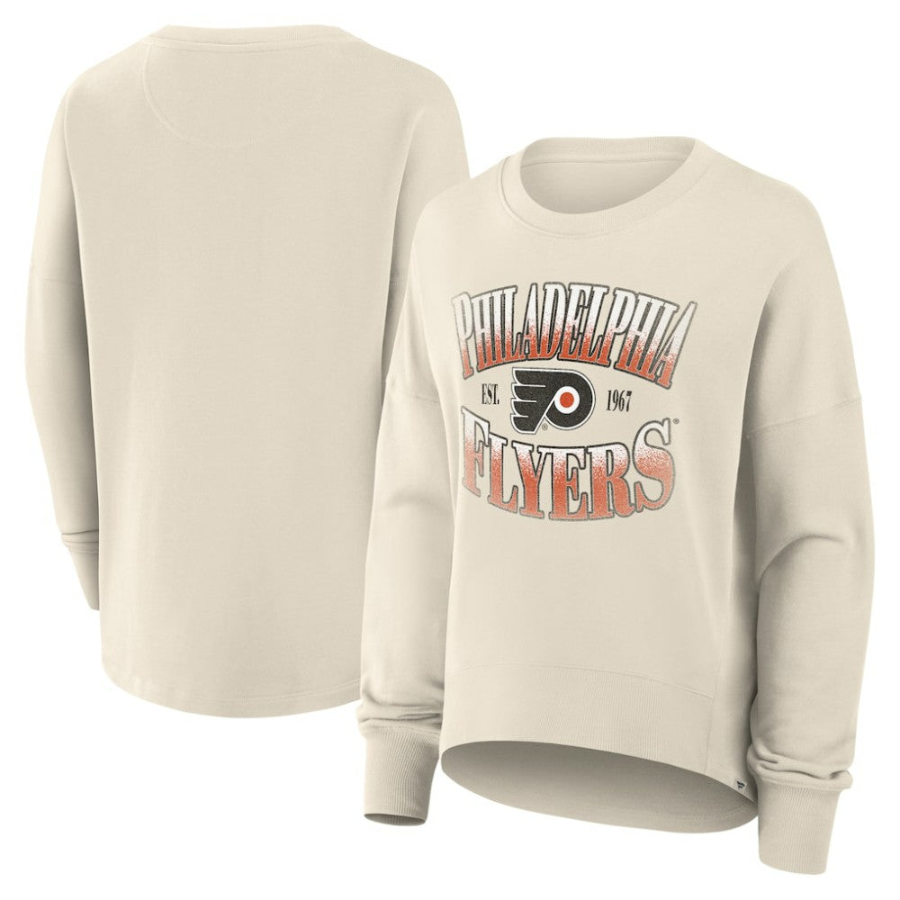 NHL Philadelphia Flyers Fanatics Women's Oversized Slice Pullover Sweatshirt - Cream