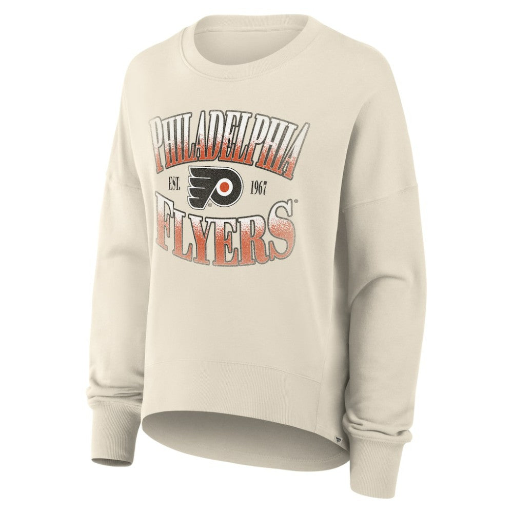 NHL Philadelphia Flyers Fanatics Women's Oversized Slice Pullover Sweatshirt - Cream