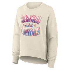 NHL Washington Capitals Fanatics Women's Oversized Vintage Slice Pullover Sweatshirt - Cream