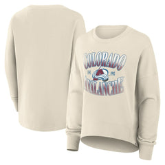 NHL Colorado Avalanche Fanatics Women's Oversized Slice Pullover Sweatshirt - Cream