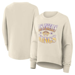 NHL Los Angeles Kings Fanatics Women's Oversized Vintage Slice Pullover Sweatshirt - Cream