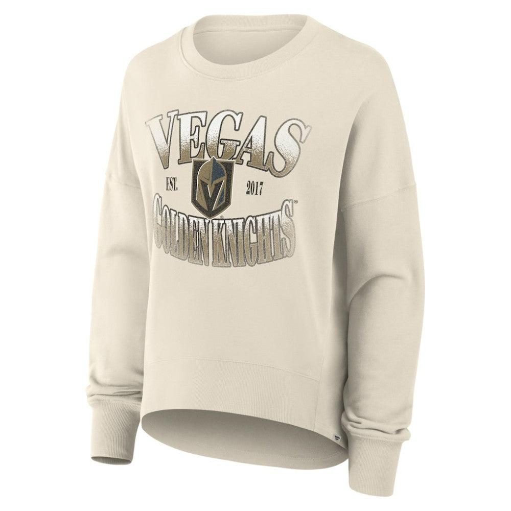 NHL Vegas Golden Knights Fanatics Women's Oversized Slice Pullover Sweatshirt - Cream