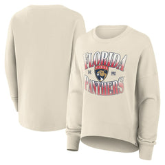 NHL Florida Panthers Fanatics Women's Oversized Slice Pullover Sweatshirt - Cream