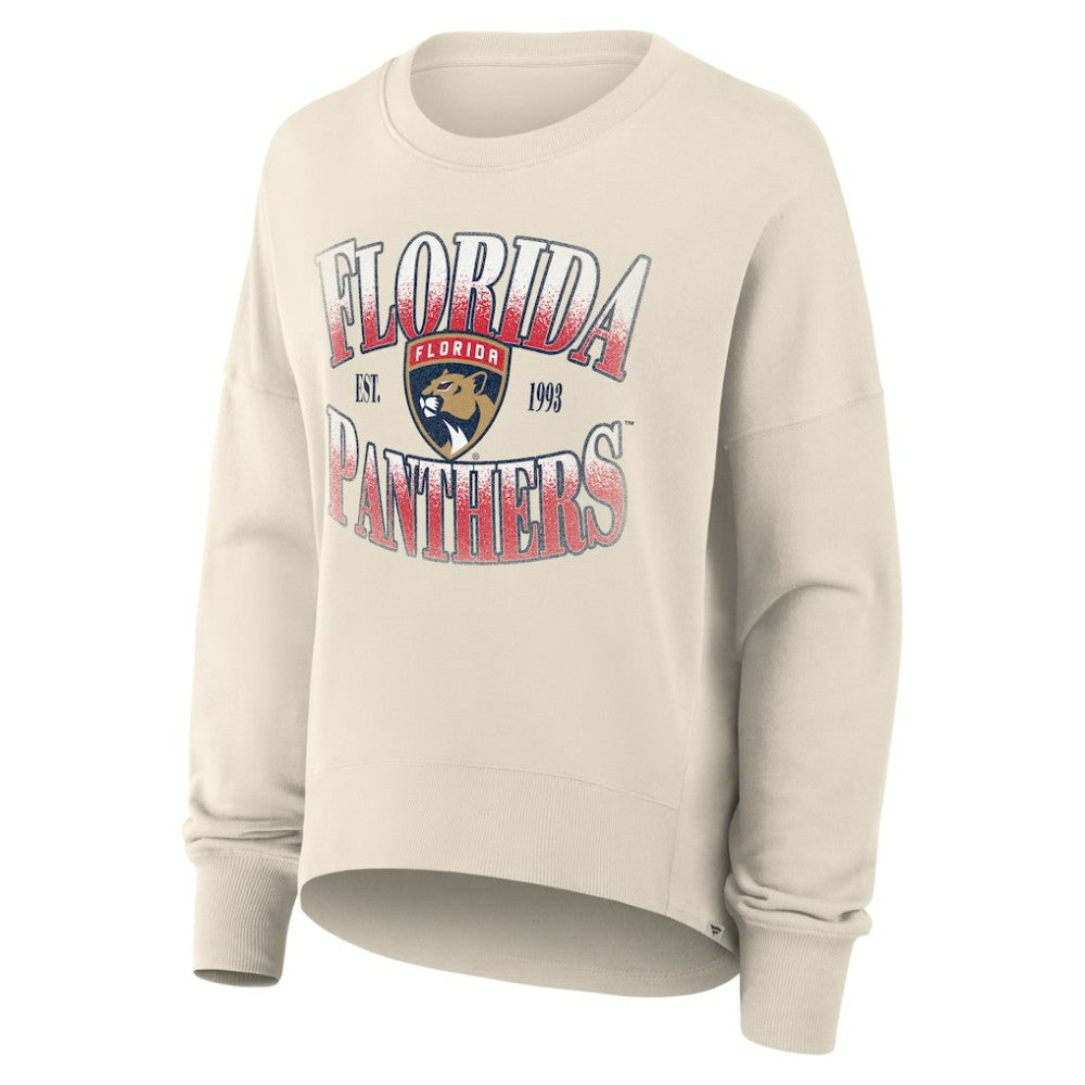 NHL Florida Panthers Fanatics Women's Oversized Slice Pullover Sweatshirt - Cream