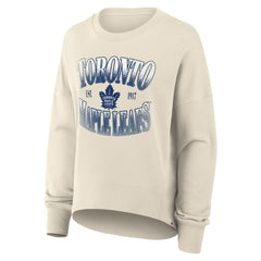 NHL Toronto Maple Leafs Fanatics Women's Oversized Slice Pullover Sweatshirt - Cream