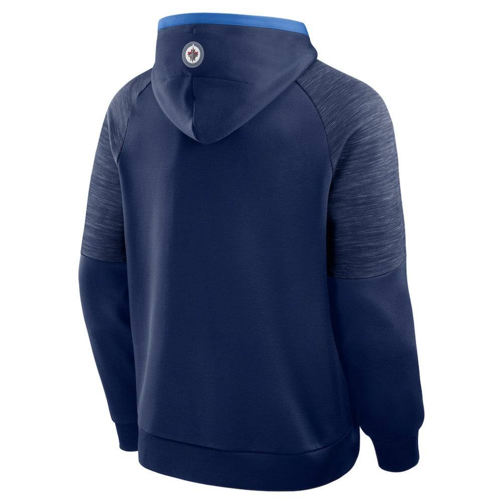 NHL Winnipeg Jets Fanatics Goaltender Defender Pullover Hoodie - Navy