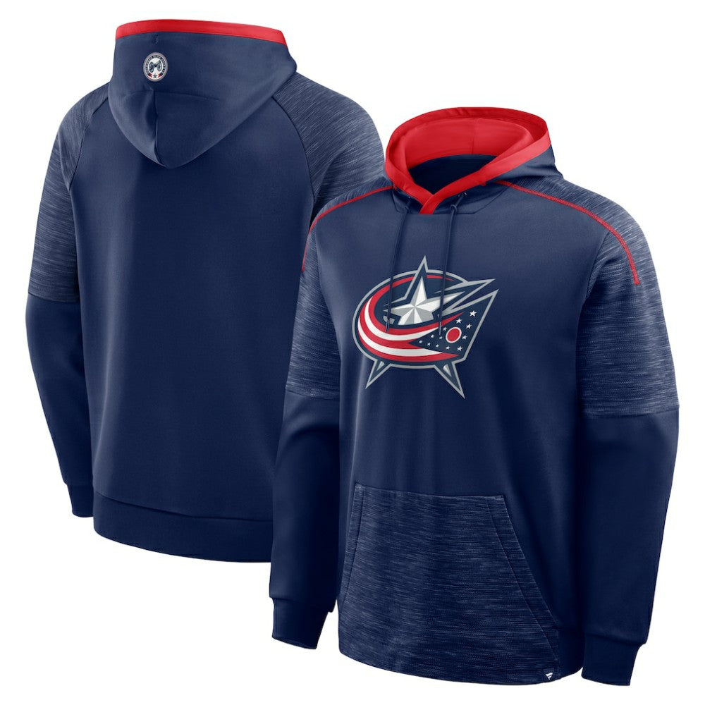 NHL Columbus Blue Jackets Fanatics Goaltender Defender Pullover Hoodie - Navy