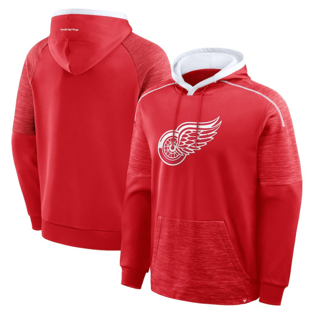NHL Detroit Red Wings Fanatics Goaltender Defender Pullover Hoodie - Red