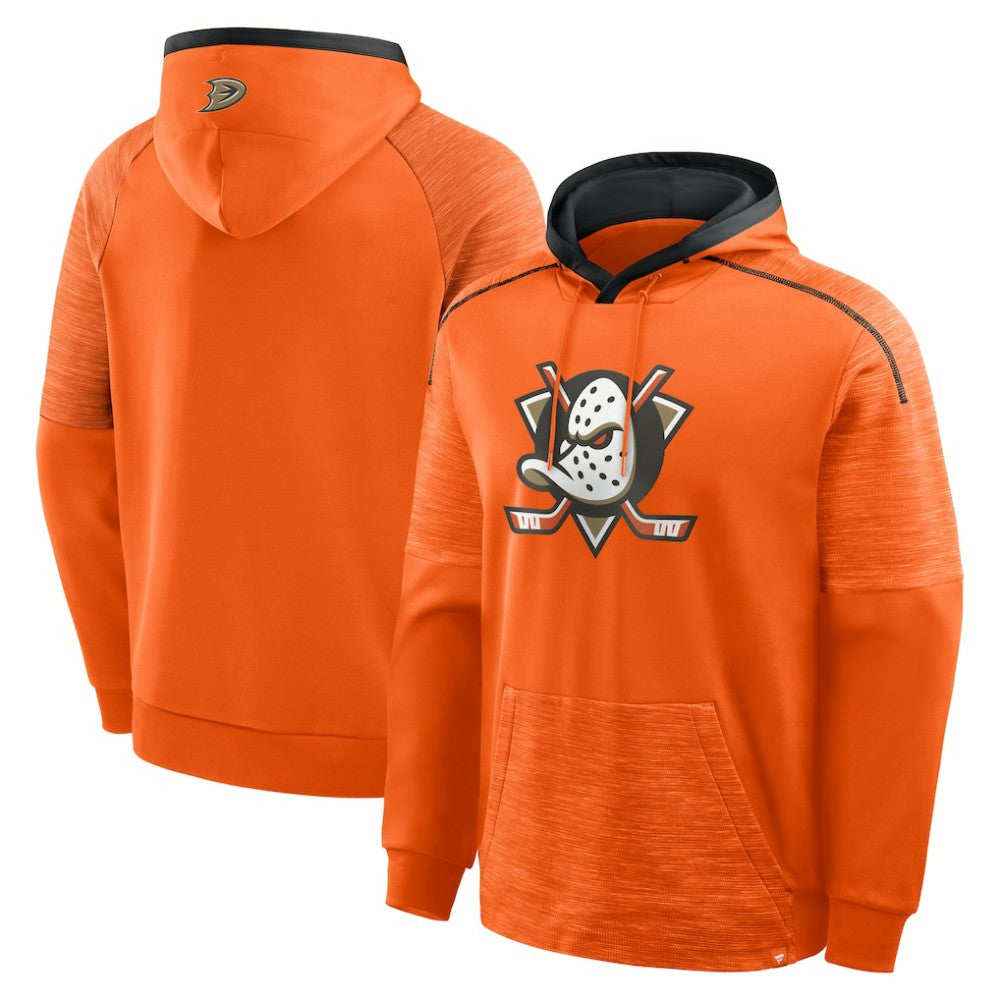 NHL Anaheim Ducks Fanatics Goaltender Defender Pullover Hoodie - Orange