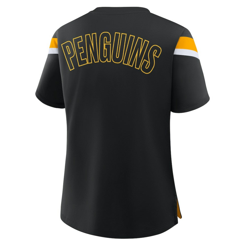 NHL Pittsburgh Penguins Fanatics Women's Offside Athena T-Shirt - Black