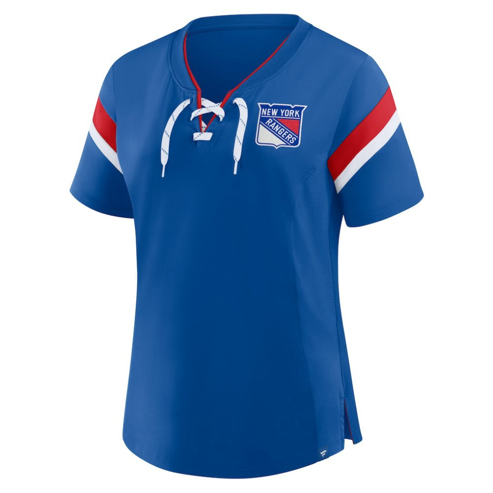 NHL New York Rangers Fanatics Women's Offside Athena T-Shirt - Blue