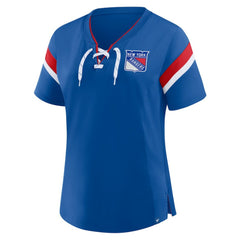 NHL New York Rangers Fanatics Women's Offside Athena T-Shirt - Blue