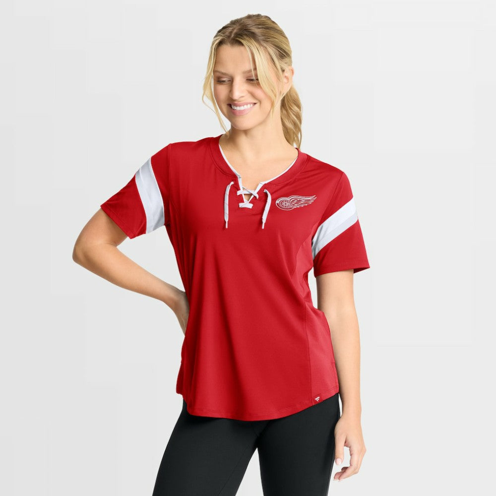 NHL Detroit Red Wings Fanatics Women's Offside Athena T-Shirt - Red