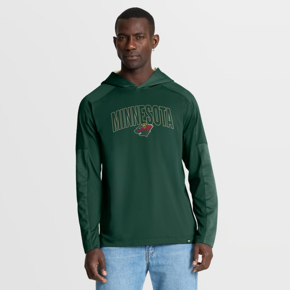 NHL Minnesota Wild Fanatics Penalty Shot Long Sleeve Hoodie T-Shirt - Green