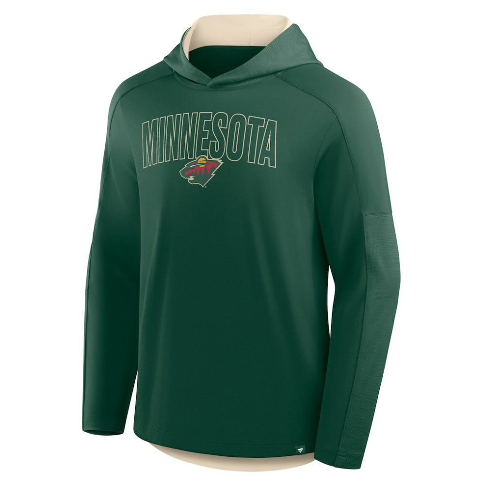 NHL Minnesota Wild Fanatics Penalty Shot Long Sleeve Hoodie T-Shirt - Green