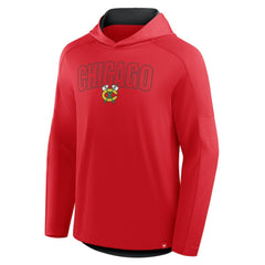 NHL Chicago Blackhawks Fanatics Penalty Shot Long Sleeve Hoodie T-Shirt - Red