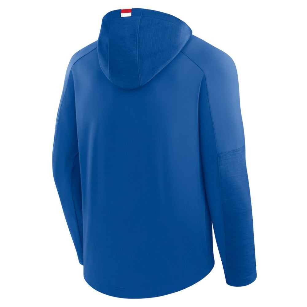 NHL New York Rangers Fanatics Penalty Shot Long Sleeve Hoodie T-Shirt - Blue