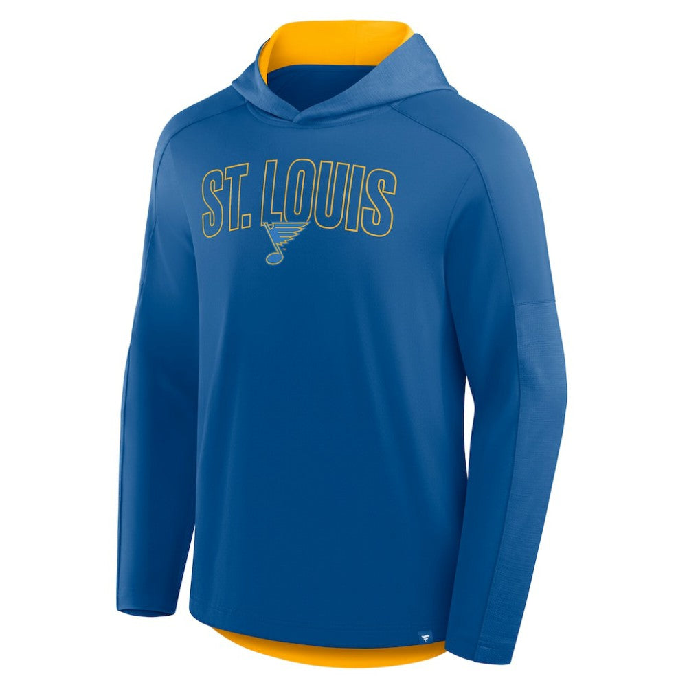 NHL St. Louis Blues Fanatics Penalty Shot Long Sleeve Hoodie T-Shirt - Blue
