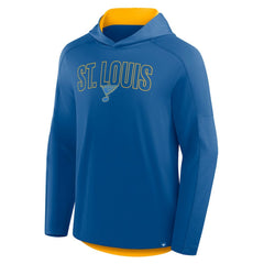 NHL St. Louis Blues Fanatics Penalty Shot Long Sleeve Hoodie T-Shirt - Blue