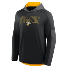 NHL Pittsburgh Penguins Fanatics Penalty Shot Long Sleeve Hoodie T-Shirt - Black